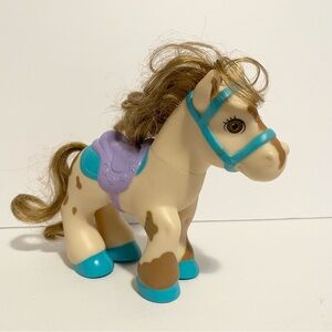 2007 Play Along Cabbage Patch Magic Meadow Ponies 5” Pony Tan & Brown Purple